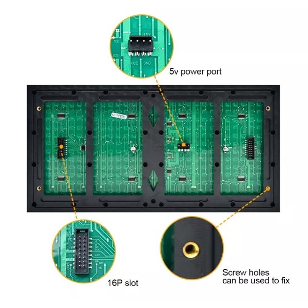 KEYESTUDIO LED panel module P10 KT0183 για Arduino, 16x32cm, λευκό