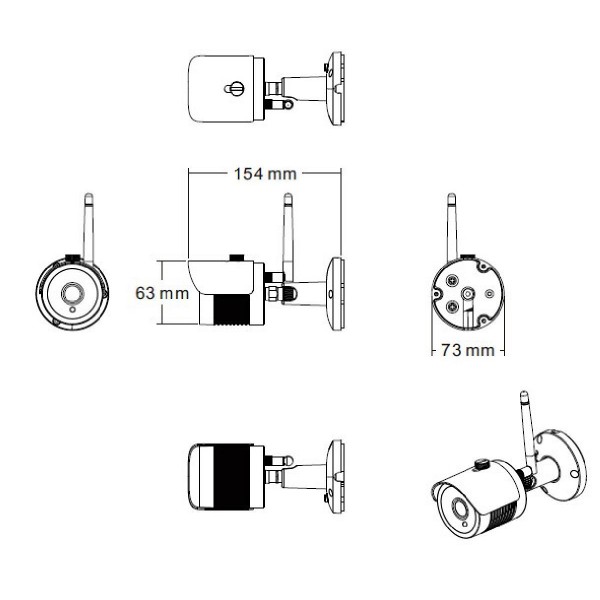 LONGSE IP κάμερα LBH30FG400W, WiFi, 2.8mm, 1/3" CMOS, 4MP, SD, IP67