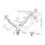 BRATECK βάση γραφείου LDT56-C024 για 2 οθόνες 17"-32", έως 9kg ανά οθόνη