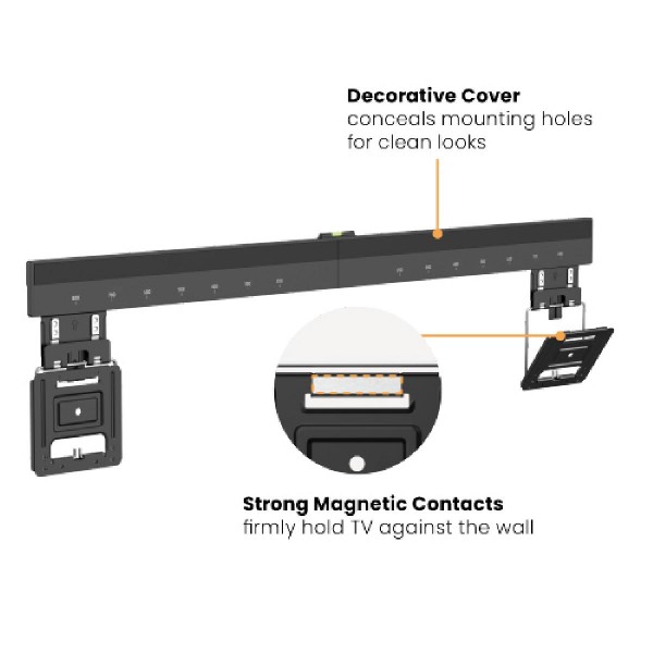 BRATECK επιτοίχια βάση LED-1948 για οθόνη 43"-100", 75kg