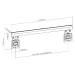 BRATECK επιτοίχια βάση LED-1948 για οθόνη 43"-100", 75kg