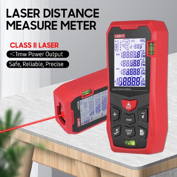 UNI-T laser μετρητής απόστασης LM50A, m/ft/in, 50m