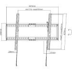 BRATECK Επιτοίχια βαση LP72-46T, για οθόνη 37