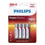 PHILIPS Power αλκαλικές μπαταρίες LR03P4B/5, AAA LR03 1.5V, 4τμχ