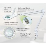 PROSKIT μεγεθυντικός φακός MA-1209LI με σφιγκτήρα, LED, 5D 2.25x, λευκός