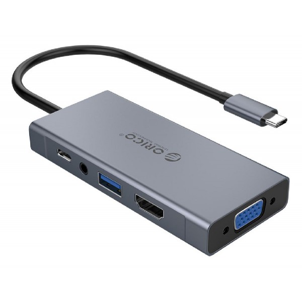 ORICO docking station MC-U501P, USB Type-C, 5-ports, γκρι