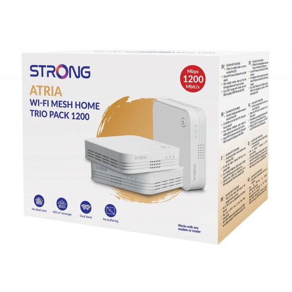 STRONG WiFi Mesh Home Kit ATRIA 1200 V2, 1200Mbps Dual Band, 3τμχ