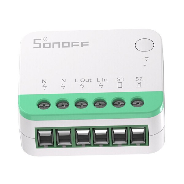 SONOFF smart διακόπτης MINIR4M, 2 κανάλια, Wi-Fi, 10A, λευκός