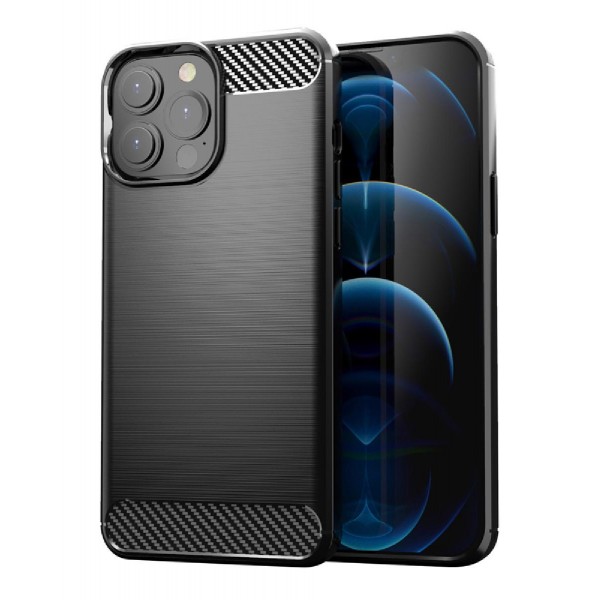 POWERTECH Θήκη Carbon MOB-1656 για iPhone 13 Pro Max, μαύρη