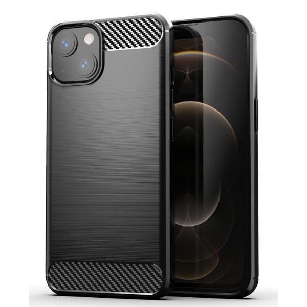 POWERTECH Θήκη Carbon MOB-1659 για iPhone 13 mini, μαύρη