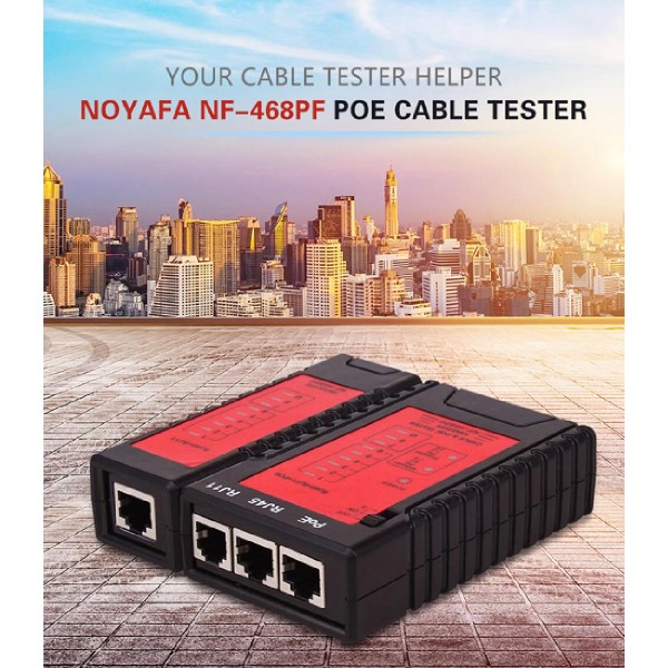 NOYAFA tester καλωδίων δικτύου NF-468PF για PoE RJ45 & RJ11