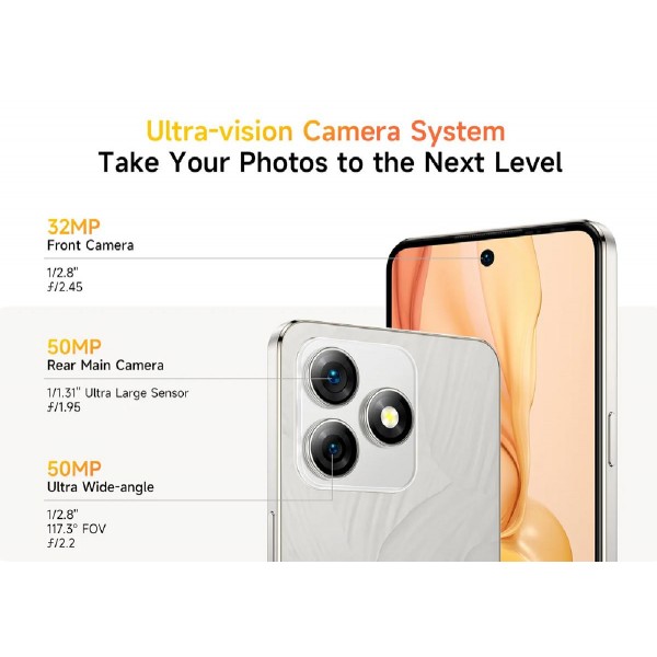 ULEFONE smartphone Note 18 Ultra, 5G, 6.78", 6/256GB, 5450mAh, μαύρο