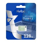 NETAC USB Flash Drive UA31, 128GB, USB 32, πράσινο