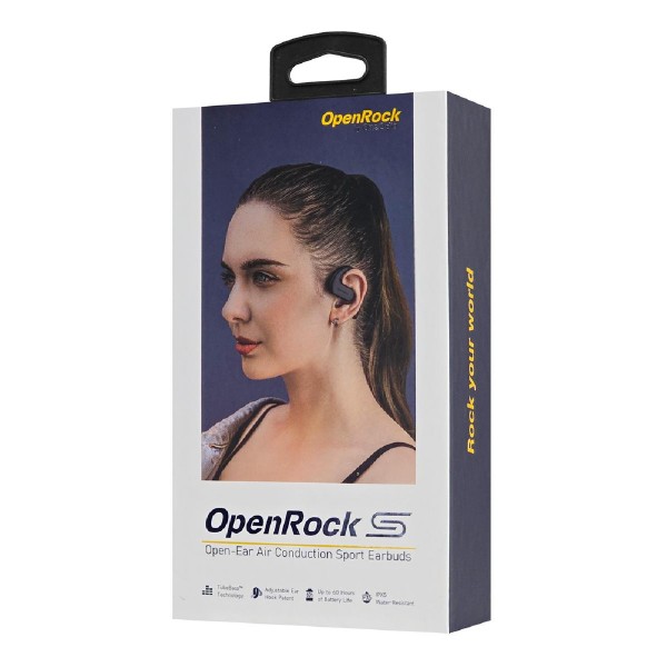 OPENROCKS earphones με θήκη φόρτισης OpenRock S, Open Wearable Stereo, ANC, μαύρο, by OneOdio