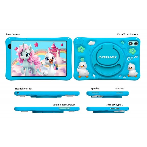 TECLAST tablet P85T Kids, 8" HD, 4/64GB, Android 13, 5000mAh, μπλε