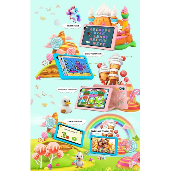 TECLAST tablet P85T Kids, 8" HD, 4/64GB, Android 13, 5000mAh, μπλε