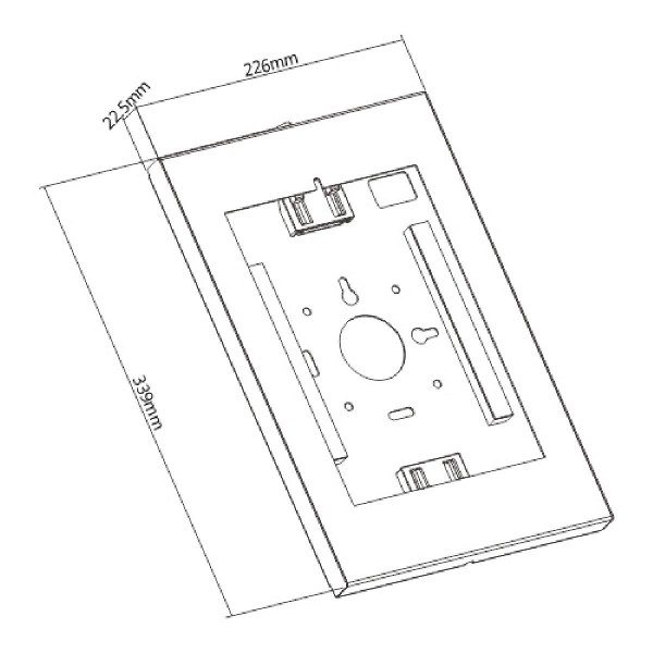 BRATECK επιτοίχια βάση tablet PAD34-01, VESA compatible, 9.7-11", λευκή