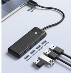 ORICO USB-C hub PAPW4A-C3 με 4x USB θύρες, 5Gbps, μαύρο