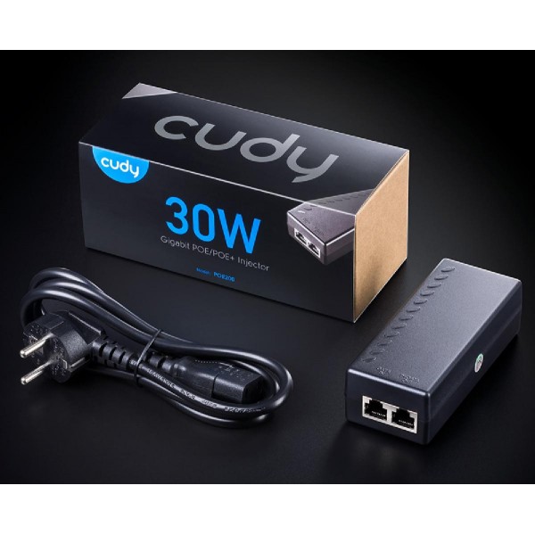 CUDY Gigabit PoE+/PoE injector POE200, 30W