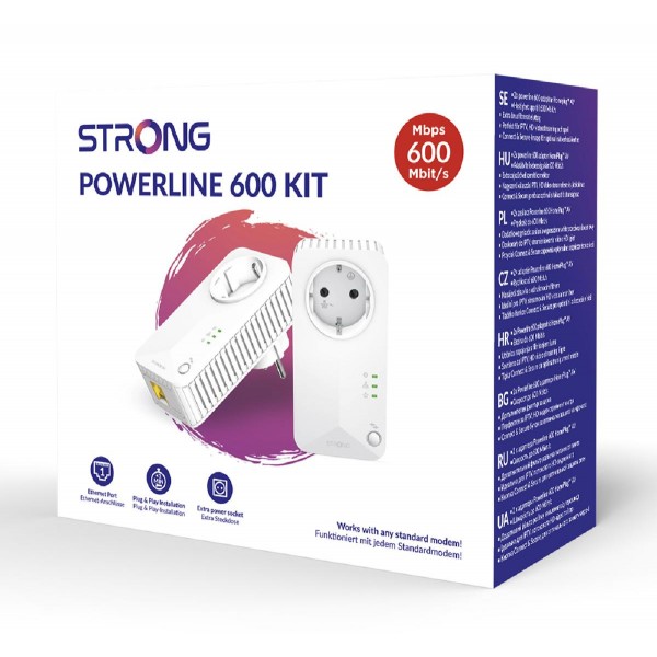 STRONG Powerline Kit POWERL600DUOEUV2, Passthrough, 600Mbps, 2τμχ