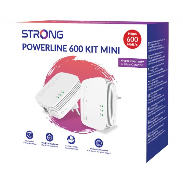 STRONG Powerline Kit POWERL600DUOMINI, 600Mbps, 2τμχ