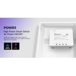 SONOFF smart διακόπτης παρακολούθησης ισχύος POWR3, WiFi, 25A, λευκός