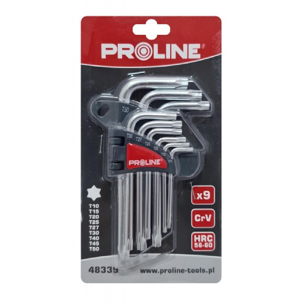 PROLINE σετ κλειδιά Torx 48339, T10-T50, CrV, 9τμχ