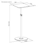 BRATECK βάση projector δαπέδου PRB-23P, έως 6kg