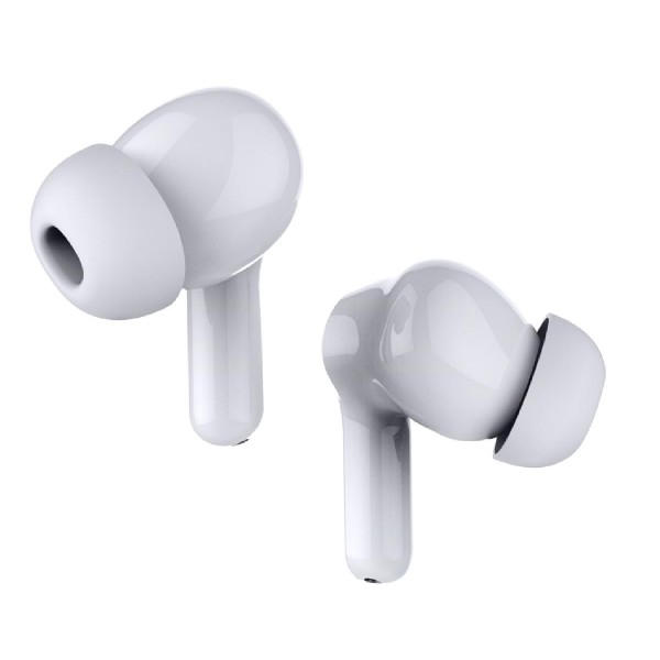 POWERTECH earphones με θήκη φόρτισης Soul, TWS, ANC, 45/200mAh, λευκά