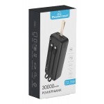 POWERTECH power bank PT-1065 30000mAh, 3x output, PD & QC, 22.5W, μαύρο