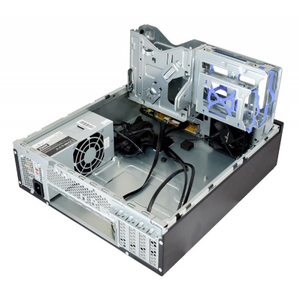 POWERTECH PC Case PT-1099 με 250W PSU, Micro-ATX, 356x102x338mm, μαύρο