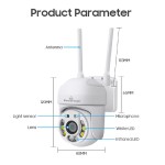 POWERTECH smart κάμερα PT-1144, 2MP, Wi-Fi, PTZ, IP65