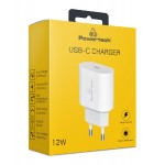 POWERTECH φορτιστής τοίχου PT-1150, USB-C, 12W, λευκός