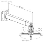 POWERTECH βάση projector οροφής PT-1255, έως 20kg