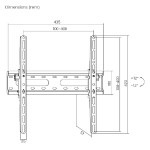 POWERTECH επιτοίχια βάση PT-1276 για τηλεόραση 32-70", έως 45kg