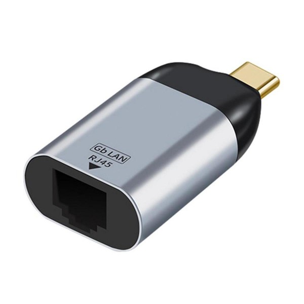 POWERTECH αντάπτορας USB-C σε RJ45 PTH-095, 1000Mbps, γκρι