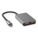 POWERTECH USB-C hub PTH-102, USB-C & 3x USB θύρες, 10Gbps, γκρι