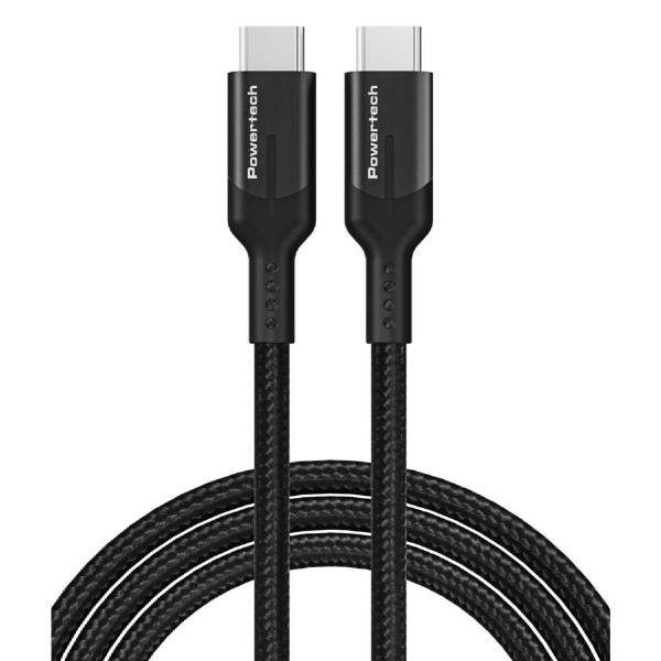 POWERTECH καλώδιο USB-C PTR-0135, PD 60W, 10Gbps, copper, 1m, μαύρο