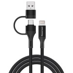 POWERTECH καλώδιο USB & USB-C σε Lightning PTR-0159, PD 27W, copper, 1.5m, μαύρο