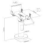 BRATECK επιτραπέζια βάση POS PTS-05, περιστρεφόμενη, universal