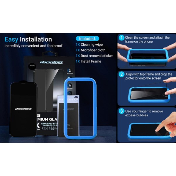 ROCKROSE tempered glass 2.5D Sapphire Full Cover για iPhone 14 Plus