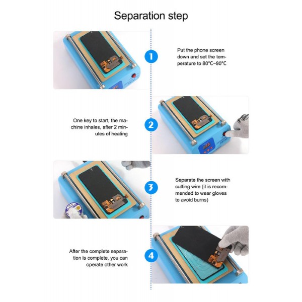 SUNSHINE διαχωριστής LCD οθόνης S-918L για επισκευές κινητών, 400W