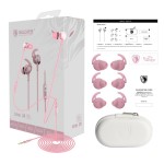 SADES gaming earphones Wings 20, 12mm, 3.5mm, 1.2m, ροζ