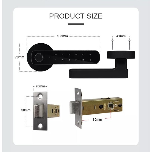 SECUKEY ηλεκτροπύρος D100-BT, συνδυασμού & fingerprint, μαύρος