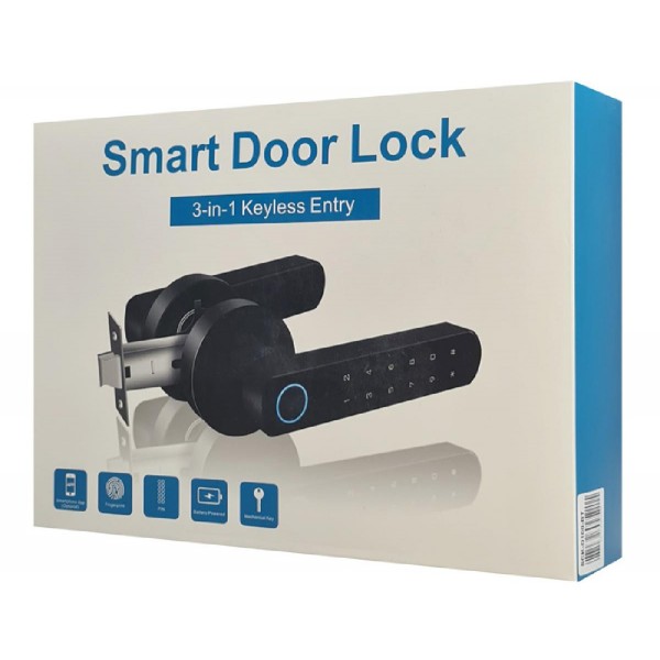 SECUKEY ηλεκτροπύρος D100-BT, συνδυασμού & fingerprint, μαύρος