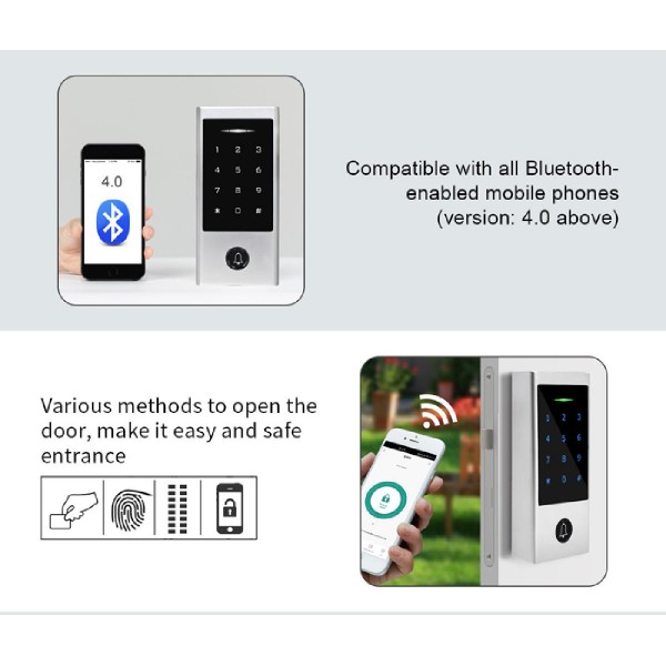 SECUKEY αδιάβροχο πληκτρολόγιο πρόσβασης SCK-H1-BT, 125KHz, Bluetooth