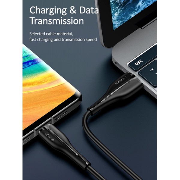 USAMS καλώδιο USB-C σε USB US-SJ372, 2A, 1m, μαύρο