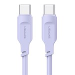 USAMS καλώδιο USB-C σε USB-C US-SJ567, 100W PD, 1.2m, μωβ