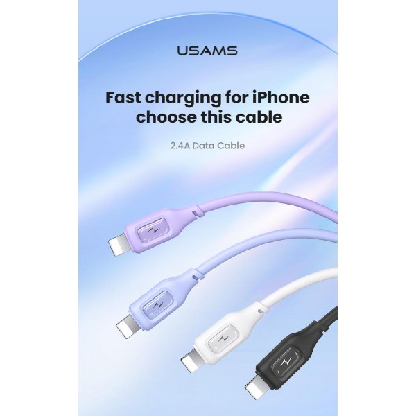 USAMS καλώδιο Lightning σε USB US-SJ618, 12W, 1m, μπλε