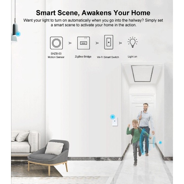 SONOFF smart αισθητήρας κίνησης SNZB-03, 6m 110°, Zigbee